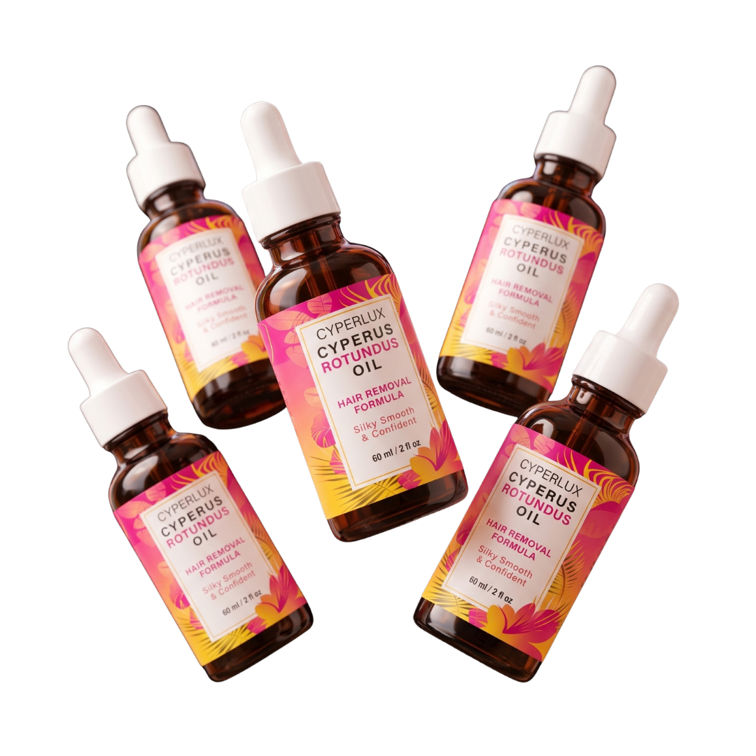 Cinco frascos do Cyperlux Cyperus Rotundus Oil, o kit pague 3 leve 5